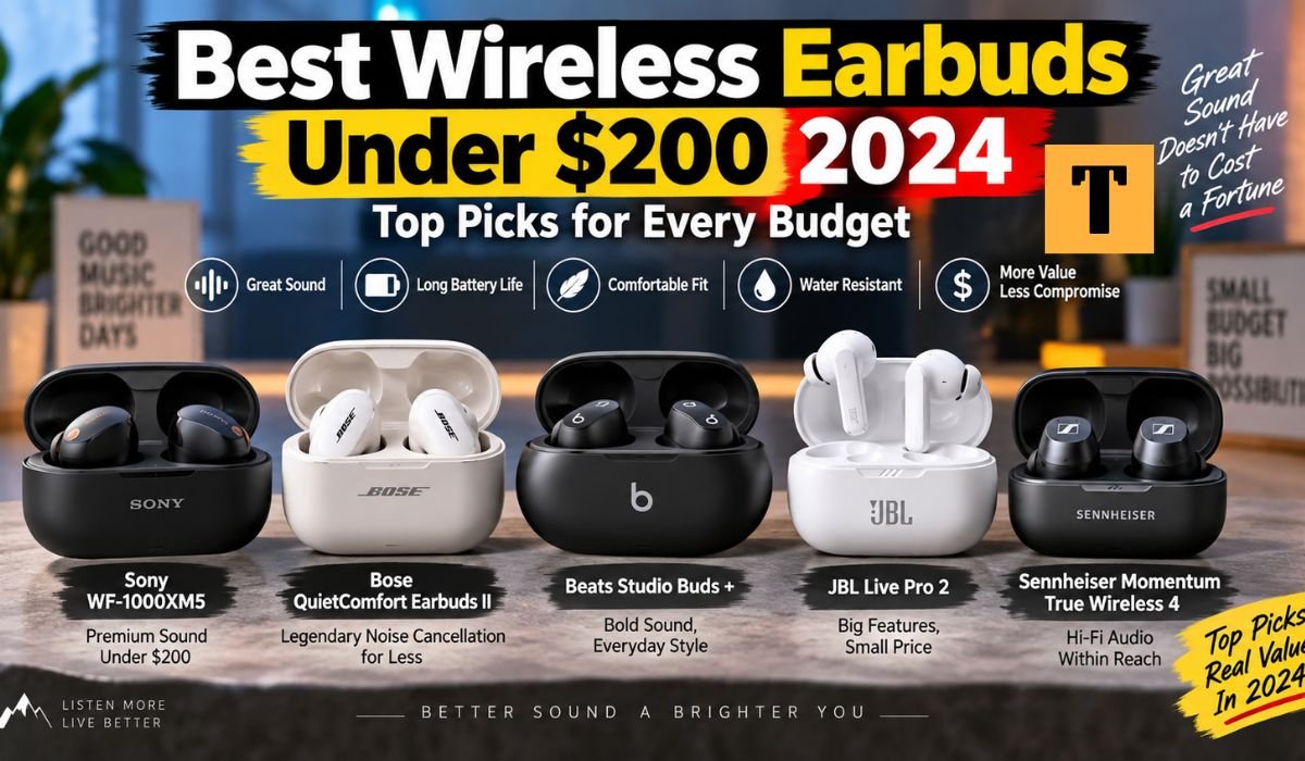 best wireless earbuds under 200 dollars 2024