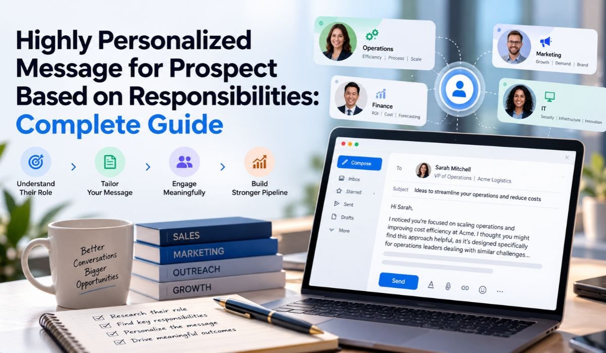 highly personalized message for prospect based on responsibilities