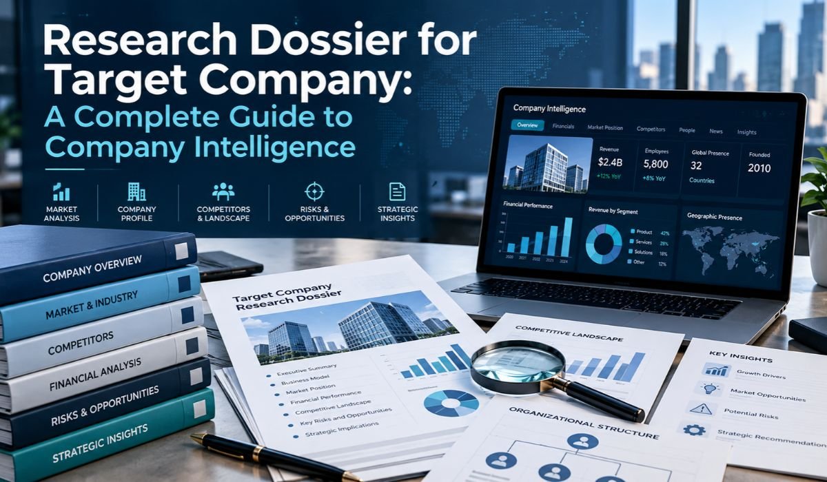 research dossier for target company