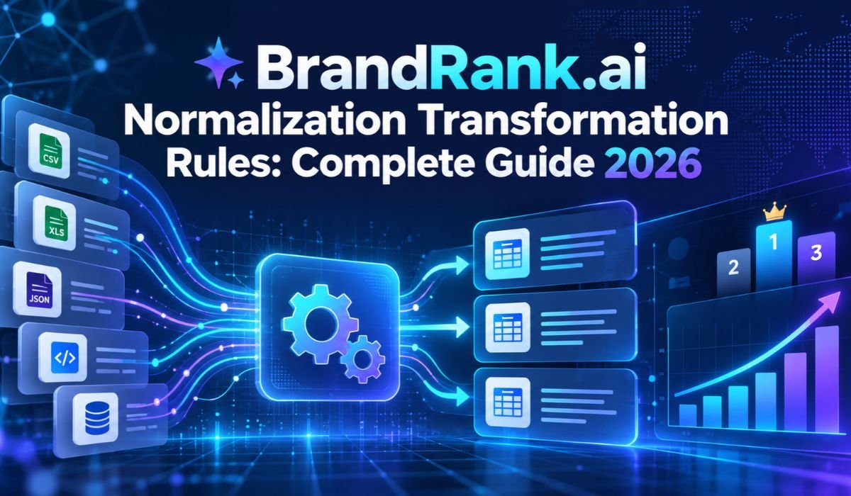 brandrank.ai normalization transformation rules